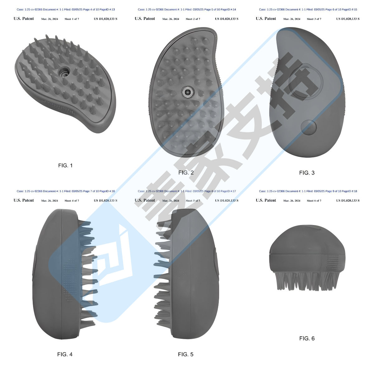 5-cv-02366，国人宠物毛刷专利再度归来，是否会TRO冻结？"