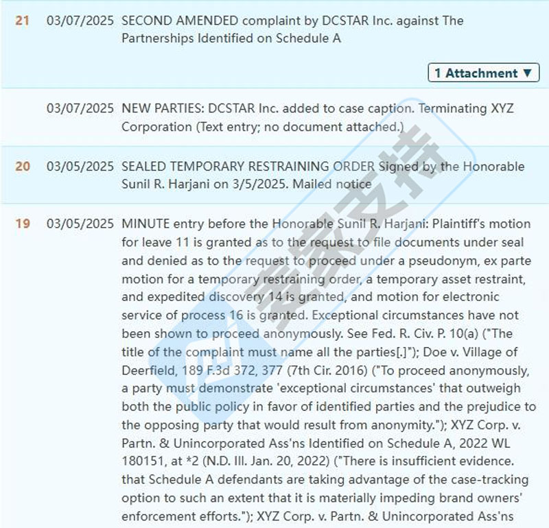 5-cv-00852，匿名版权案已TRO冻结，并被法院驳回匿名诉讼！"