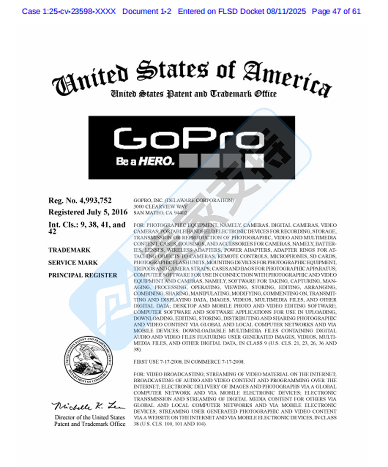 5-cv-23598，TRO冻结倒计时！GoPro时隔18个月再出手，跨境卖家速响应"