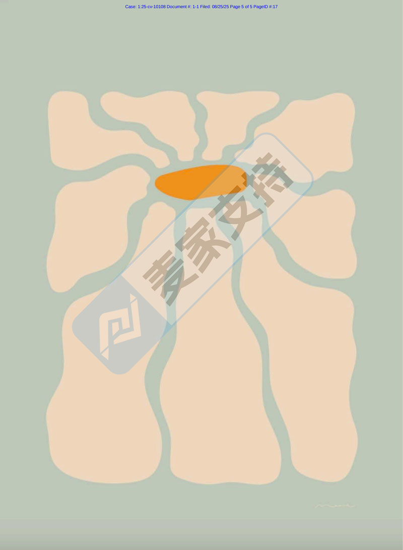 5-cv-10108，David代理西班牙艺术家跨境维权，抽象花卉作品当心TRO冻结风险！"