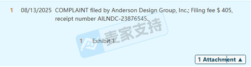 5-cv-09610，Anderson版权进一步扩大TRO维权范围，跨境卖家速响应"