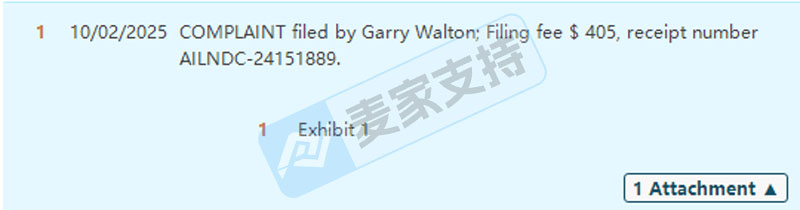5-cv-12087，10月版权扎堆维权！Keith代理Garry