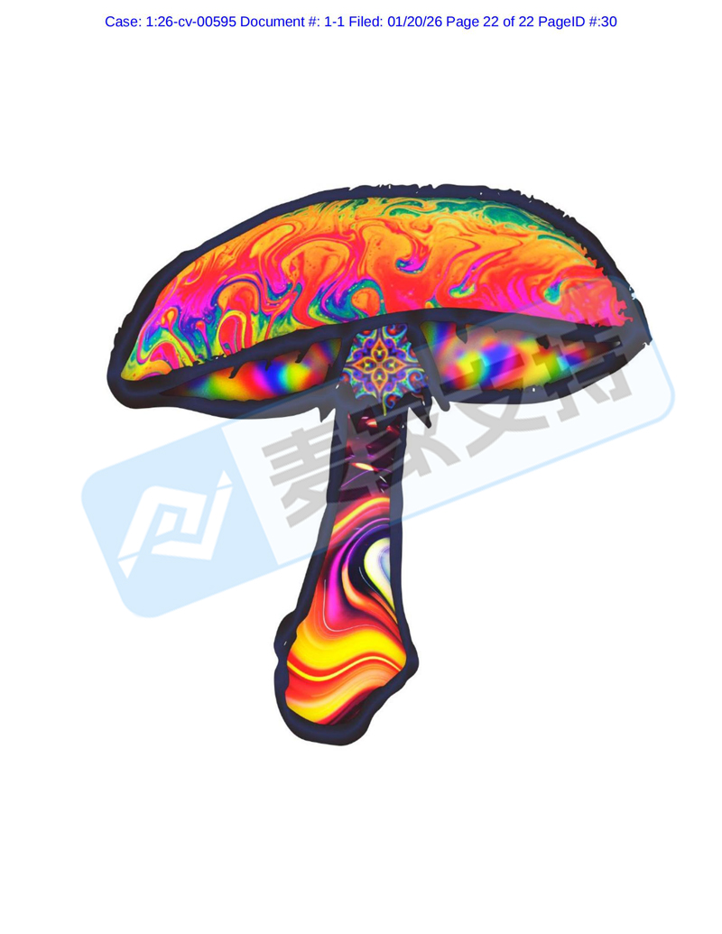 6-cv-00595,keith律所代理迷幻蘑菇跨境维权,88个跨境账户涉案将被TRO冻结!"