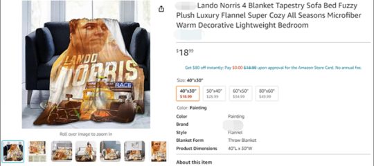 TME代理网红赛车手Lando Norris商标首维权，已立案暂未TRO冻结，速排查下架