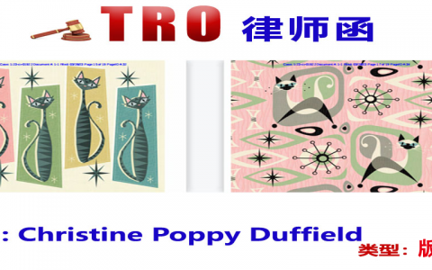 又是Keith版权画！Christine Poppy Duffield 版权画维权，尚未冻结！赶紧排查下架！