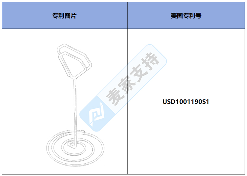 跨境侵权预警——钻石形座位卡夹，美国专利侵权！