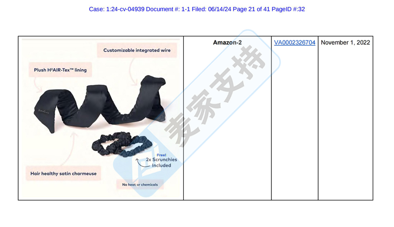 4-cv-04939，MGB律所代理Robecurls无热卷发器强势维权"