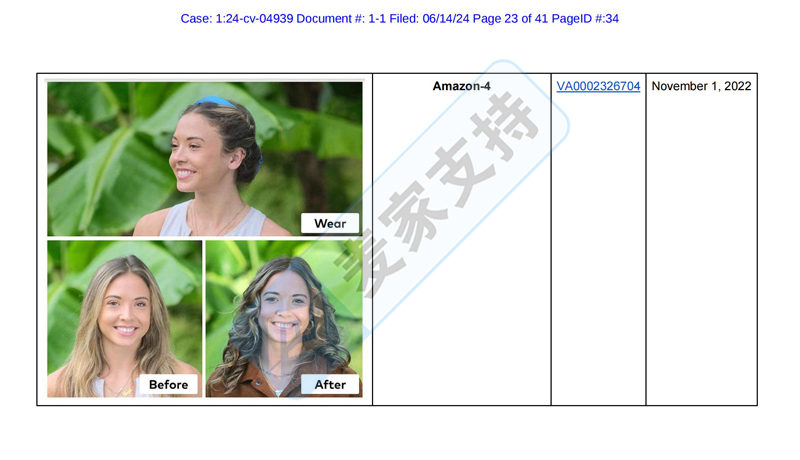 4-cv-04939，MGB律所代理Robecurls无热卷发器强势维权"