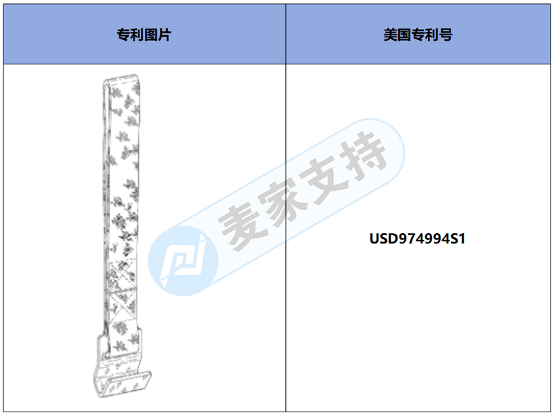 跨境侵权预警——车顶货物固定挂钩带，美国外观专利侵权！