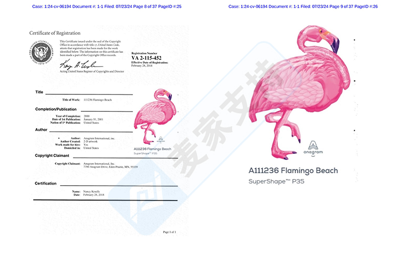 4-cv-06194，Anagram气球委托keith律所发起维权，气球商家速查"