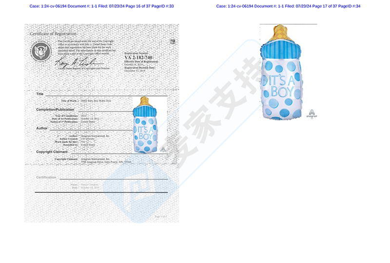 4-cv-06194，Anagram气球委托keith律所发起维权，气球商家速查"