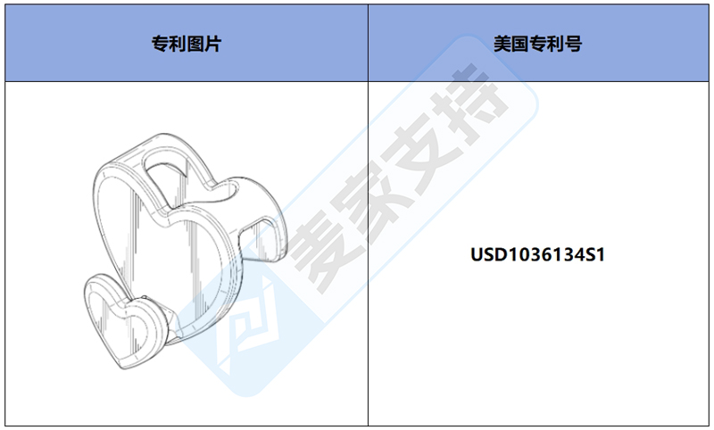 跨境侵权预警——心形设计的衣架延长挂钩，美国外观专利新下证！