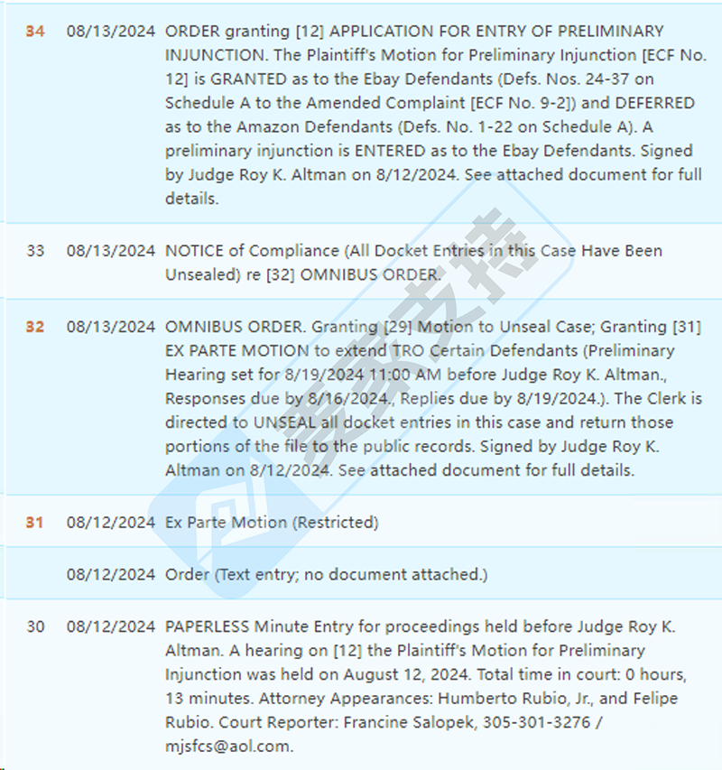 4-cv-22168，月销过万的汽车LED刹车灯专利，隐匿TRO冻结大批卖家"