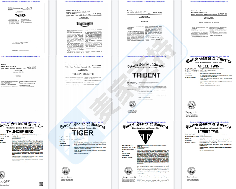 4-cv-07279，Triumph凯旋摩托换律所凯旋回归，这些商标卖家需留意"