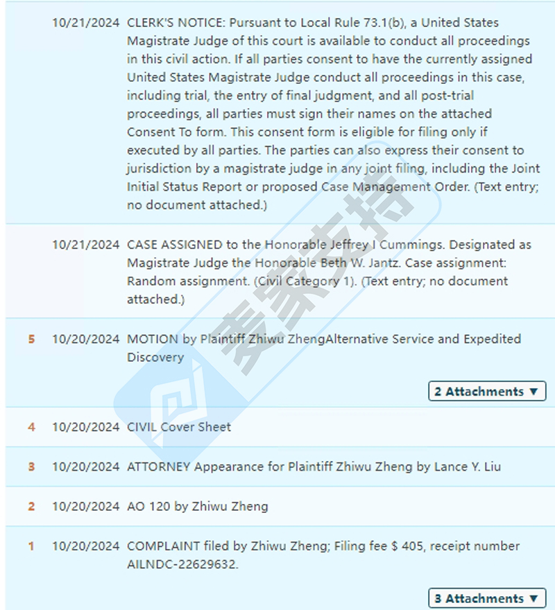 4-cv-10814，国人专利产品磁性手机支架跨境发起维权，暂未冻结！"