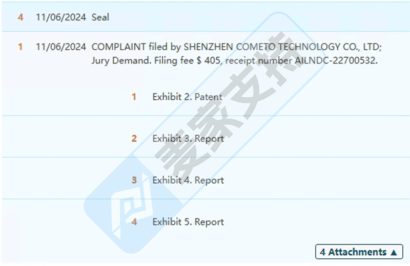 4-cv-11487，跨境高危产品，360度旋转照相亭多品牌方注册专利维权！"