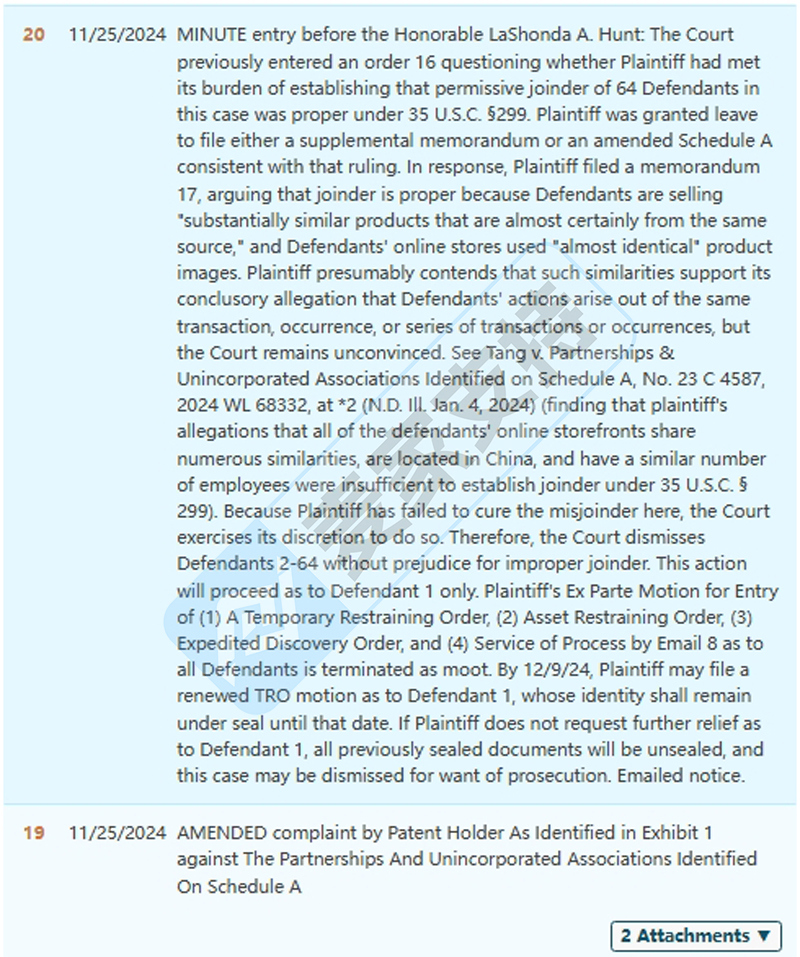 4-cv-11516，国人哺乳内衣专利维权，涉及64名被告！"