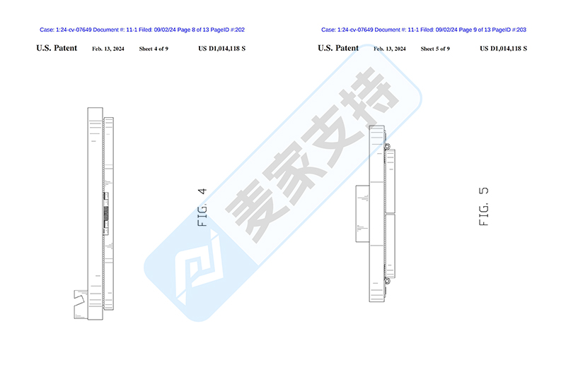 4-cv-07649，便携式沙发扶手桌专利维权，起诉89店却一波三折"