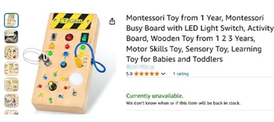 24-cv-13131，TRO新案速递！Busy Board感官玩具专利发起维权