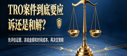 TRO案件到底要应诉还是和解？一次性讲清楚