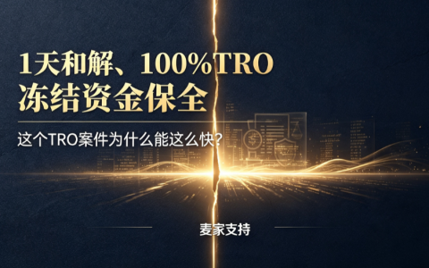 1天和解、100%TRO冻结资金保全——这个TRO案件为什么能这么快？