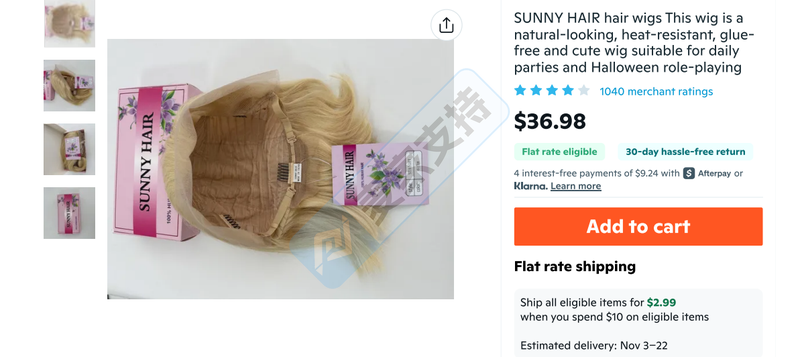 SUNNY HAIR刊登示例