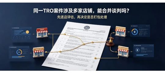 同一TRO案件涉及多家店铺，能否合并谈判降低赔偿和律师费？