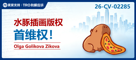 2026-cv-02285｜卡皮巴拉周边卖家注意：31个店均入TRO诉讼，卫衣、贴纸、钥匙扣类目高危